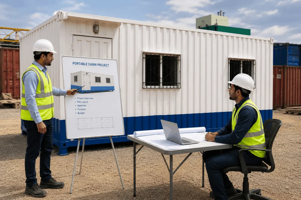 Portable Cabin Business Illustration