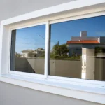 Aluminium glass window Pune sliding type fitted in office Title: Aluminium Glass Window Pune