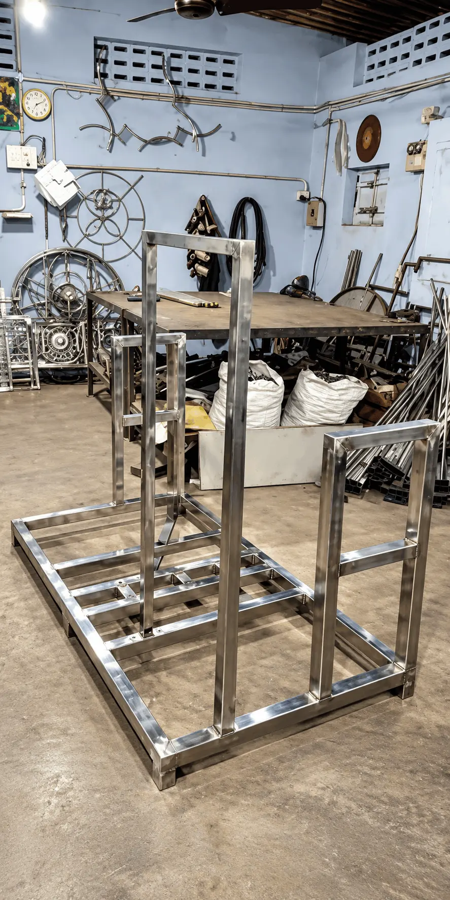 Industrial MS SS Fabrication Work Fabrication work Pune MS steel frame made in our unit
