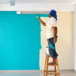 Industrial painting work Pune on factory wall